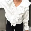 Ruffle Long-Sleeve Shirt