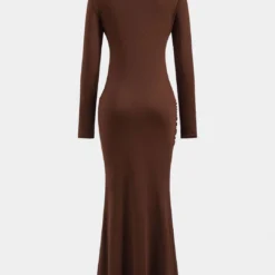 3D Floral Slit Long Sleeve Maxi Dress -Women's Clothing Store afc93059 77aa 4d07 9180 b29266439fd8