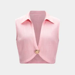 Linen Metallic Tank Top