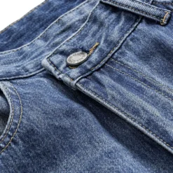 Faded Denim Button Pocket Wide Leg Jeans -Women's Clothing Store b04d707d 64b6 4207 8e7a be11fe64f660