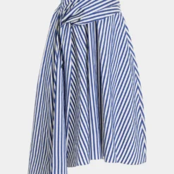 Contrast Stripe Tie Skirt