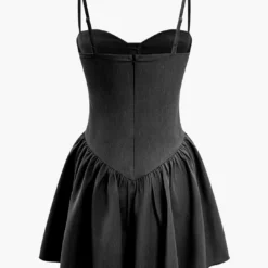 Pleated Bustier Denim Cami Dress -Women's Clothing Store b20e4ed8 e198 4b38 bb89 a191e1eee3b0