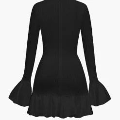 Solid Puff Bell Sleeve Mini Dress -Women's Clothing Store b29d3ebc 49ca 4028 b98f d96fd9bdff49