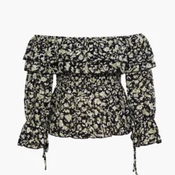 Off-The-Shoulder Chiffon Peplum Top -Women's Clothing Store b33aab31 5d75 4088 8f65 d8950ff9d0fc