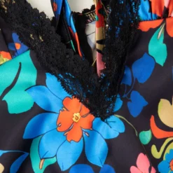 Floral Print Lace Trim V-neck Maxi Dress -Women's Clothing Store b345e64b dd45 4f1c a02d fe40bf470d6b