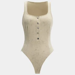 Button Sleeveless Bodysuit