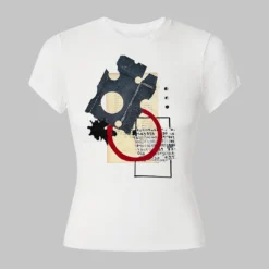 Abstract Print Short Sleeve T-Shirt