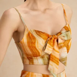 Tie Dye Print Tie Front Slip Cami Top -Women's Clothing Store b4a059c9 9455 4b0a 8a5a 94bfc060072b