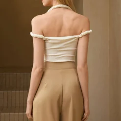 Twist Knot Halter Neck Tank Top -Women's Clothing Store b4a101a2 06eb 406e b139 de41da642e1e