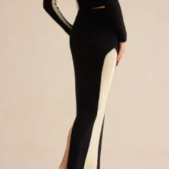 Patchwork Knit Maxi Skirt -Women's Clothing Store b528b5c6 8214 4c35 8c80 f56c693faefa