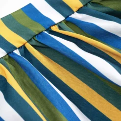 Contrast Stripe Print Ruched Tie Front Trousers -Women's Clothing Store b551b49d c16c 4d9e 9467 43e2072b4099