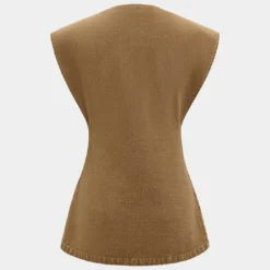 Denim V-Neck Pocket Vest -Women's Clothing Store b5640da2 c1f9 4584 8425 e4c7dbb17f4e