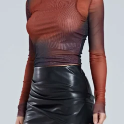 Tie Dye Sheer Mesh Long Sleeve Top -Women's Clothing Store b5a3b780 e54b 49b7 a311 19fd50dc59c0