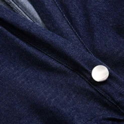 Denim Button Short Sleeve Dress -Women's Clothing Store b62f273a 51cf 4df5 a68e 9359871c43c7