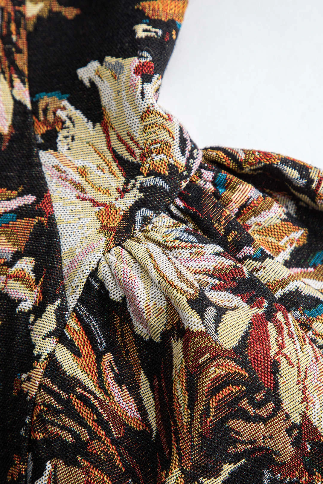 Jacquard Ruched Sleeveless Mini Dress 6 Jacquard Ruched Sleeveless Mini Dress - Image 6