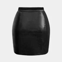 Faux Leather Ruched Skirt -Women's Clothing Store b743810b 7416 4d45 959a 21e2975616a1