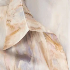 Marble Print Twist Hem Crop Shirt -Women's Clothing Store b7aba896 17e1 4b92 92a1 9b79a764f6cb