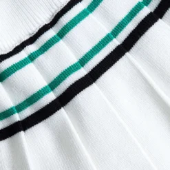 Knit Color Block Pleated Mini Skirt -Women's Clothing Store b854ac43 11d8 4ecc 9b76 2cfa4444786d