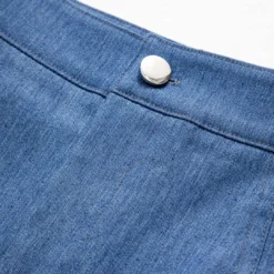 Denim Contrast Mesh Patchwork Skirt -Women's Clothing Store b94e5646 77a3 4a67 9b03 775e26a7c695