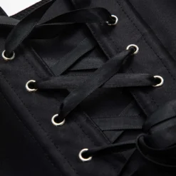 Satin Zipper Tie Back Corset Tube Top -Women's Clothing Store b96f5a2f 389d 49ac 850b 11c54246f07f