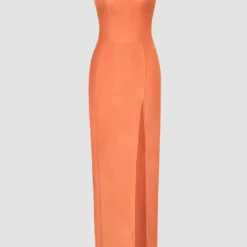 Satin Slit Maxi Slip Dress