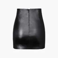 Metallic Faux Leather Knotted Mini Skirt -Women's Clothing Store bb6aa94a 5f32 4f55 bd56 cbe4ebbcb6ac