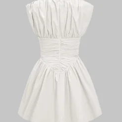 Solid Ruched Mini Dress -Women's Clothing Store bb7b5819 b33a 4df5 ba89 a305872f3eeb