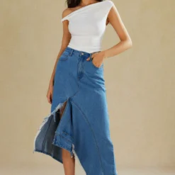 Basic Asymmetrical Twist Ruched T-shirt -Women's Clothing Store bbf9dd02 ed8e 4fbb 83f2 90c1341d7ece