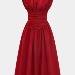 Solid Ruched Maxi Dress