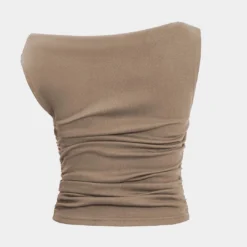 Ruched Knot One-Shoulder Sleeveless Top -Women's Clothing Store bc8a0111 8e70 4a8f a851 e1795d525ba1