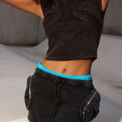 Pocket Drawstring Mini Skirt -Women's Clothing Store bf7600d3 8526 4050 9fc0 b2e123e125c3