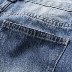 Faded Denim Button Pocket Wide Leg Jeans -Women's Clothing Store bfa5d974 e085 446f 9a96 ebd7bba1ea48