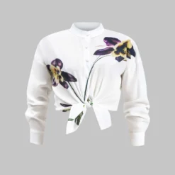Floral Print Button Long-Sleeve Shirt