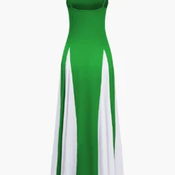 Patchwork Spaghetti Strap Maxi Dress -Women's Clothing Store c07275d0 938e 49e8 bdf2 1ddb16468005