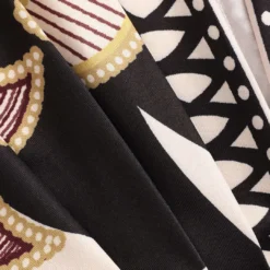 Geometric Leaves Print Ruched Short Sleeve Slit Midi Dress -Women's Clothing Store c09deeb7 7ed3 4c09 9076 de74dfa50fb9