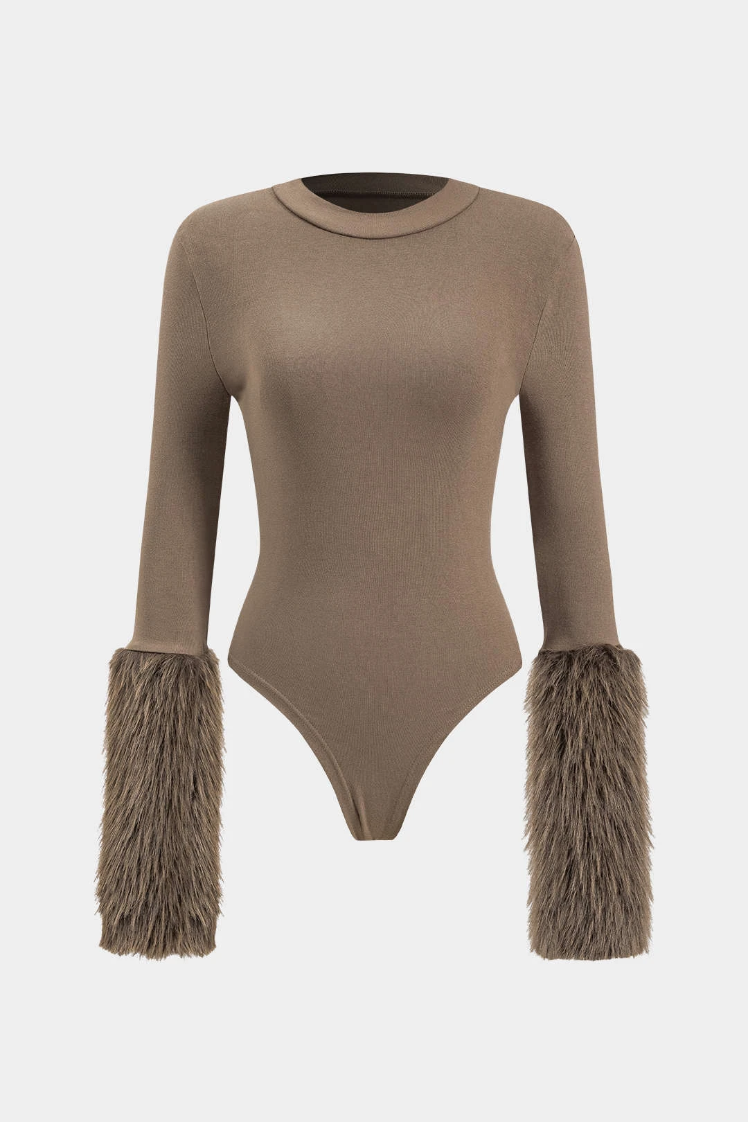 Patchwork Fur Long Sleeve Bodysuit 4 Patchwork Fur Long Sleeve Bodysuit - Image 4