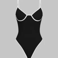 Contrast Binding Sleeveless Bodysuit -Women's Clothing Store c3955bd9 e797 4453 87b9 2e9dca09358a