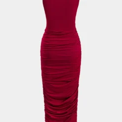 Cut Out Sleeveless Ruched Maxi Dress -Women's Clothing Store c3a430b0 4cbe 4174 8151 3d0e1c3e451d