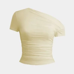 Basic Asymmetrical Ruched T-shirt -Women's Clothing Store c3b9e9f1 e657 48bf b614 bacfc0f833ad