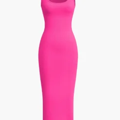 Basic Solid Tank Maxi Dress