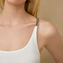 Chain Decor Sleeveless Tank Top -Women's Clothing Store c5d9074a 9c90 40d7 adc3 6d07c8b7bb5b
