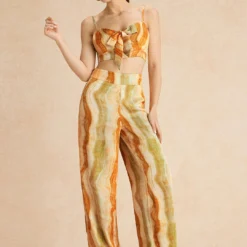 Tie Dye Print Tie Front Slip Cami Top -Women's Clothing Store c64c2aa8 559a 4bc5 9829 2e877c9def93