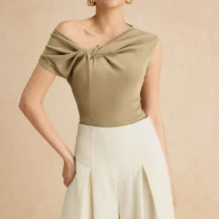 Twist Knot Short Sleeve Bodysuit