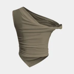 Basic Asymmetrical Twist Ruched T-shirt -Women's Clothing Store c6eb30e4 0dcf 4c98 9791 6980653ccb7d