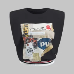 Car Letter Digital Pattern Print Sleeveless T-Shirt -Women's Clothing Store c7180645 f9e5 4de7 9151 97fd098ccde2