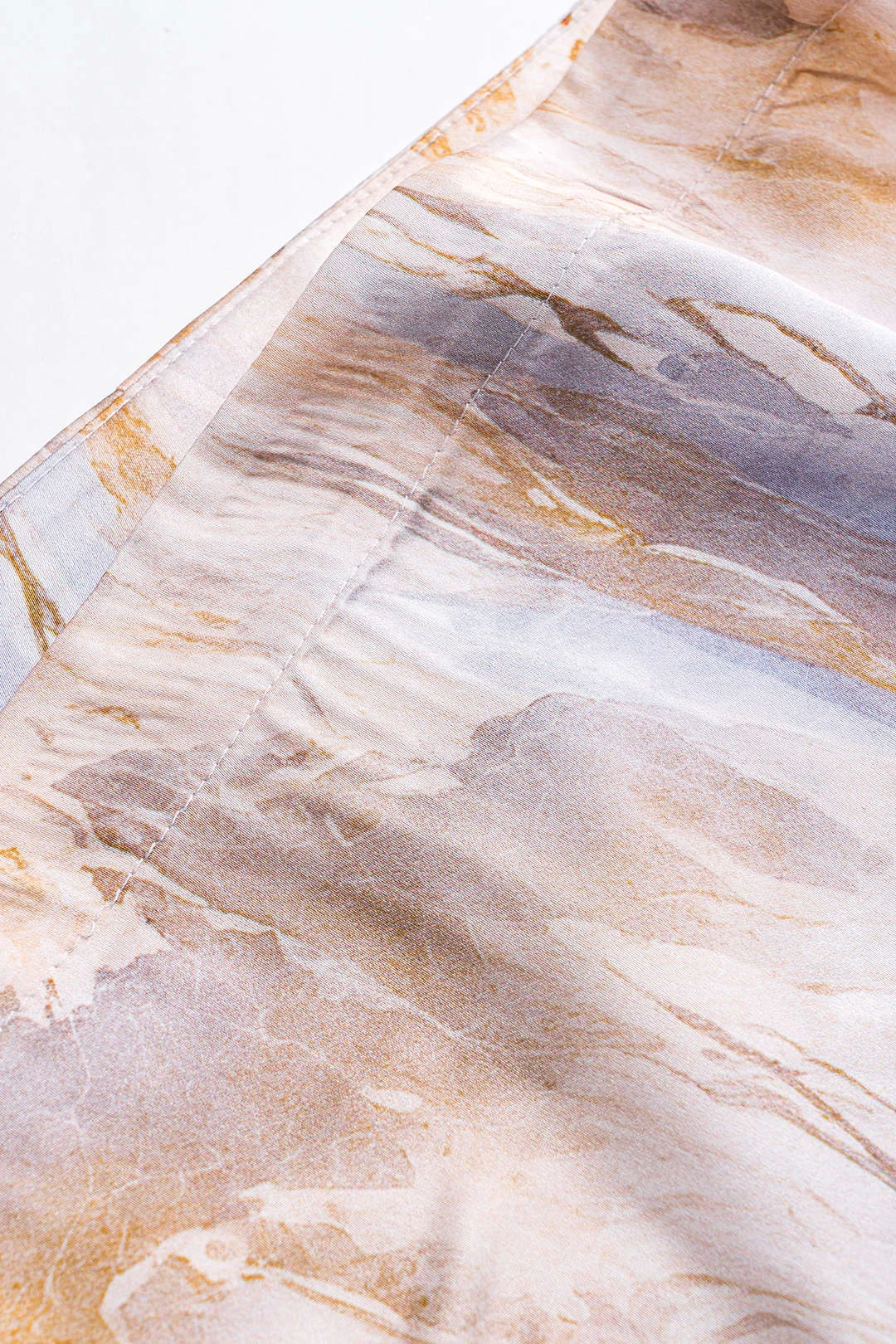 Abstract Print Pleated Satin Tie Front Skirt 5 Abstract Print Pleated Satin Tie Front Skirt - Image 5