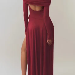 Bow Off Shoulder Long Sleeve Maxi Dress -Women's Clothing Store c845b2f6 a49b 48aa a7cc 43922bbec79f