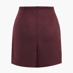 Linen Button Patchwork Pleated Skirt -Women's Clothing Store c8d01762 962f 4e97 ae0f 315dd4dbf960