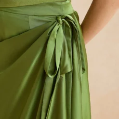 Satin Asymmetrical Ruched Tie Knot Zipper Skirt -Women's Clothing Store c8ea6cb8 ef6e 4e21 a5c1 d61cd68971a9