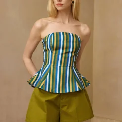 Contrast Stripe Strapless Tube Top -Women's Clothing Store c9098eb2 b42b 45fc 9f3a 9057e972263c